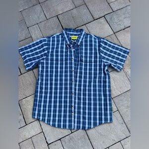 Brazos Navy Checkered Men's Shirt